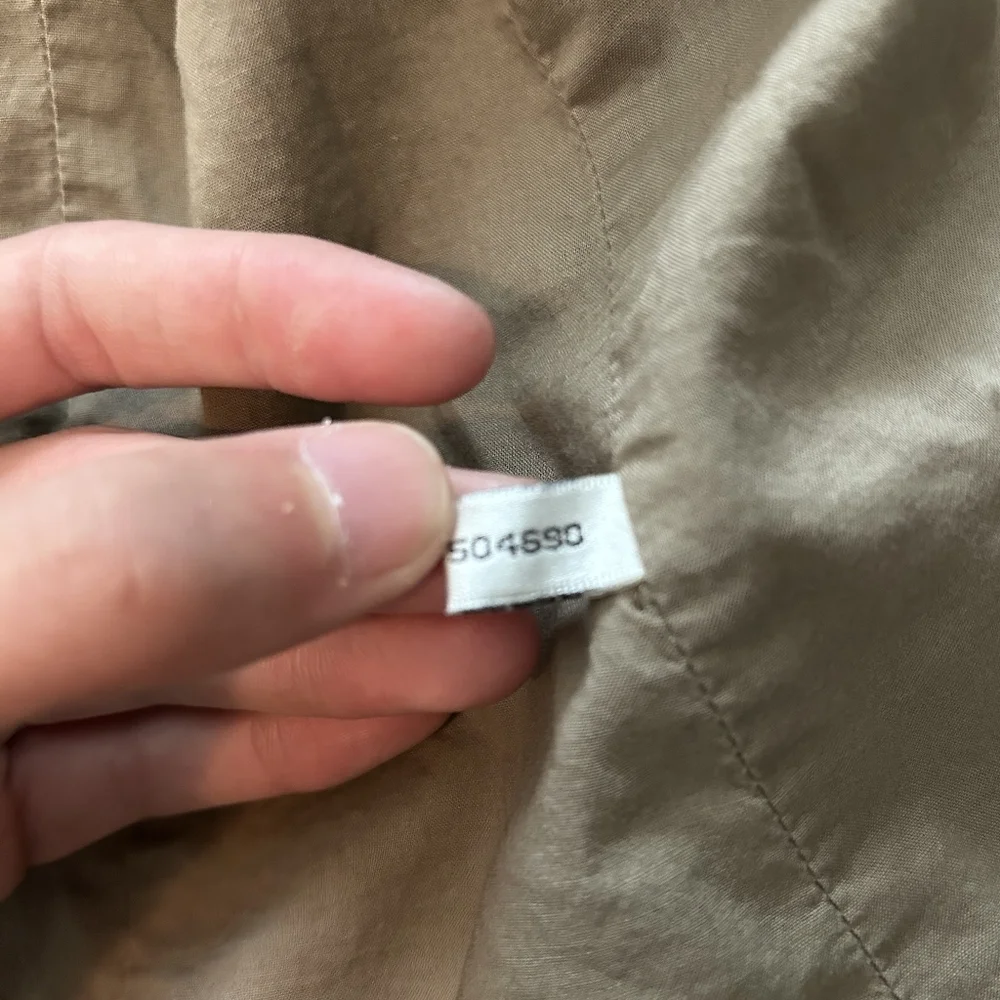 Vintage Express Tan Military Jacket with Black Hoodie Mens Size M